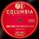 Tony Bennett With Percy Faith & His Orchestra : Rags To Riches / Here Comes That Heartache Again (Shellac, 10", Bri)