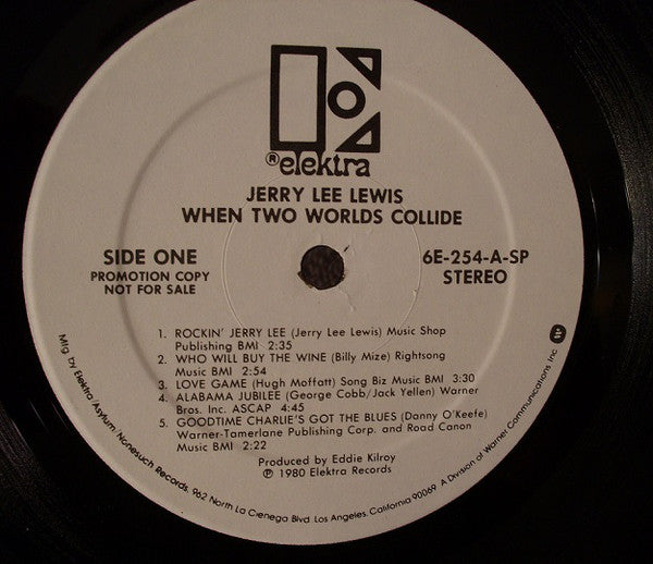 Jerry Lee Lewis : When Two Worlds Collide (LP, Album, Promo, SP )
