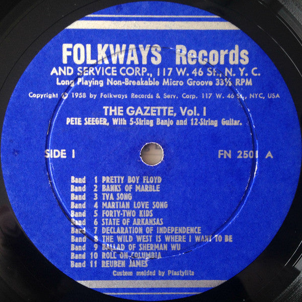 Pete Seeger : The Gazette, Vol. 1 (LP, Album)