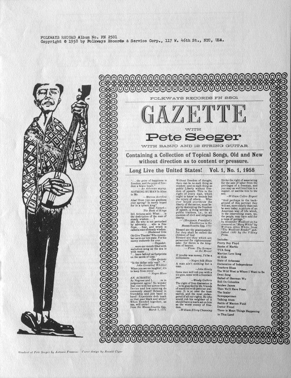 Pete Seeger : The Gazette, Vol. 1 (LP, Album)