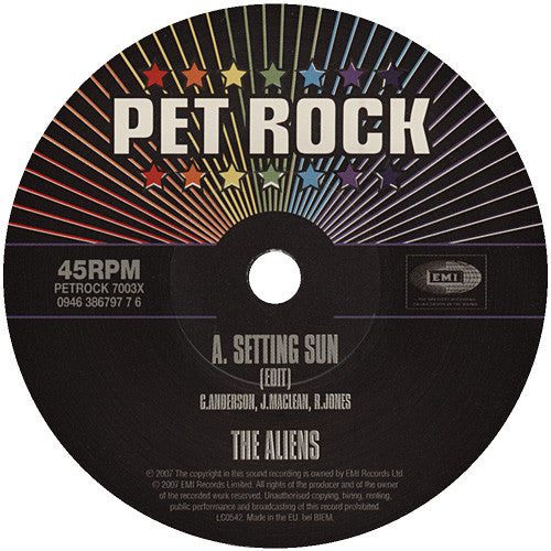The Aliens (2) : Setting Sun (7", Single, Ltd)