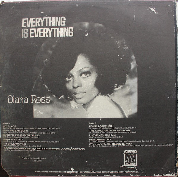 Diana Ross : Everything Is Everything (LP, Album)