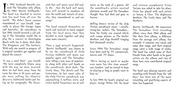 The Tornadoes : Bustin' Surfboards '98 (CD, Album)