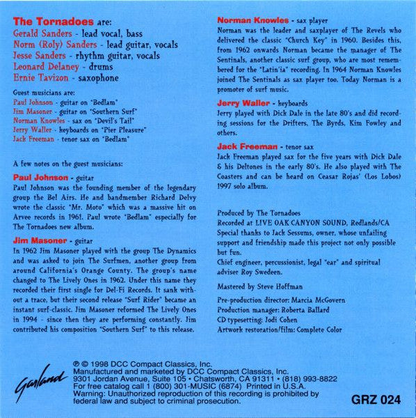 The Tornadoes : Bustin' Surfboards '98 (CD, Album)