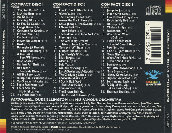 Duke Ellington : The Blanton-Webster Band (3xCD, Comp, RM)
