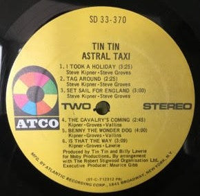 Tin Tin (5) : Astral Taxi (LP, Album, PR )