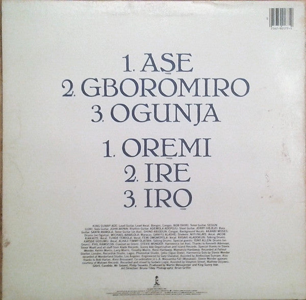 King Sunny Ade & His African Beats : Aura (LP, Album, Spe)