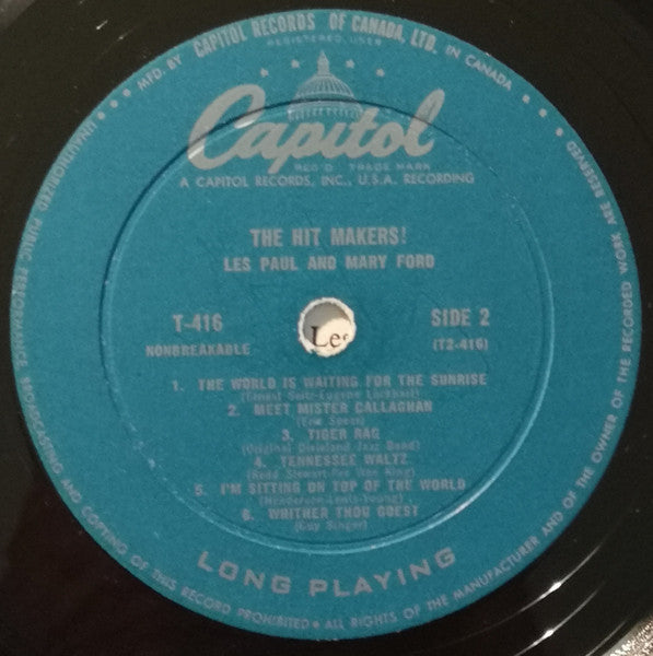 Les Paul & Mary Ford : The Hit Makers! (LP, Album, Mono)