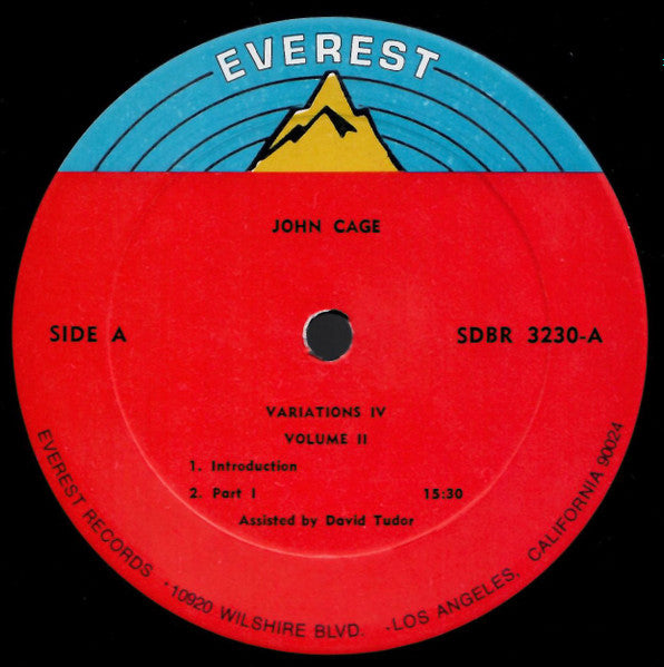 John Cage Assisted By David Tudor : Variations IV Volume II (LP, Album)