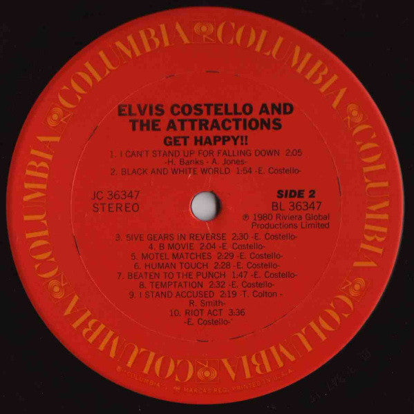Elvis Costello & The Attractions : Get Happy!! (LP, Album)