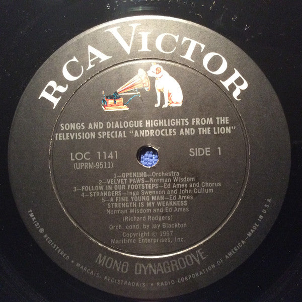 Cast Of The TV Special Androcles And The Lion : Androcles And The Lion (LP, Mono)