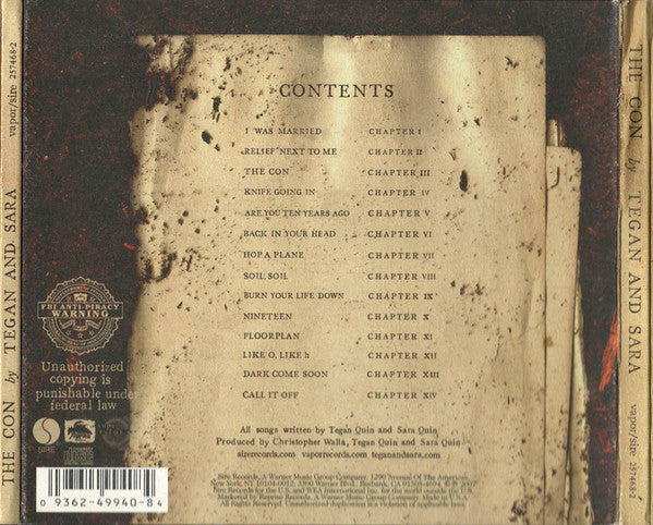 Tegan and Sara : The Con (HDCD, Album, Dig)