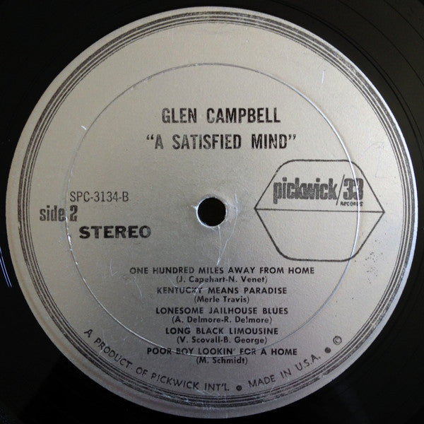 Glen Campbell : A Satisfied Mind (LP, Comp)