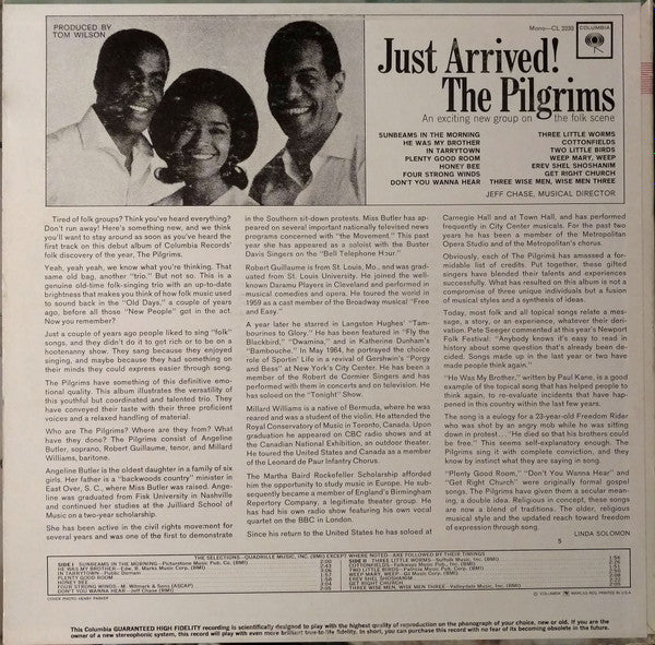 The Pilgrims (4) : Just Arrived! (LP, Album, Mono)