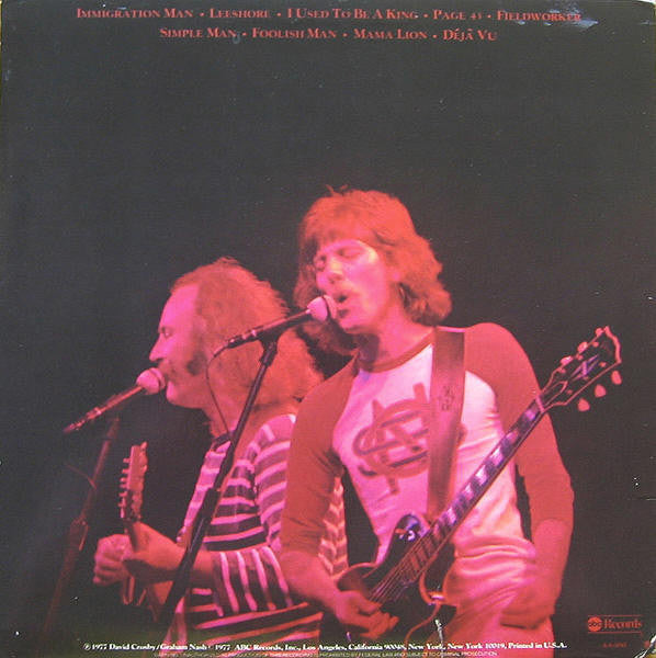 Crosby & Nash : Live (LP, Album, Ter)