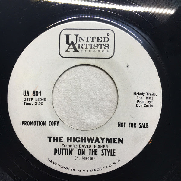 Highwaymen Featuring Dave Fisher (5) : Michael '65 / Puttin' On The Style (7", Promo)
