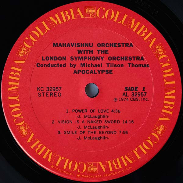 Mahavishnu Orchestra With London Symphony Orchestra, Michael Tilson Thomas : Apocalypse (LP, Album, Pit)