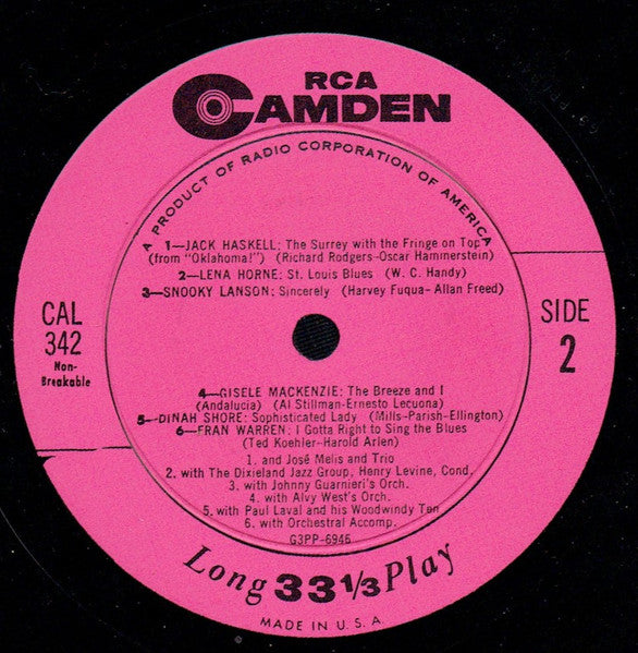 Various : Great Artists At Their Best Vol. 2 - Pop Singers (LP, Comp)