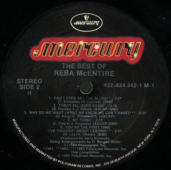 Reba McEntire : The Best Of Reba McEntire (LP, Comp)