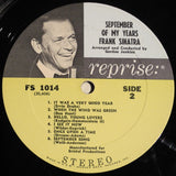 Frank Sinatra : September Of My Years (LP, Album, Pit)