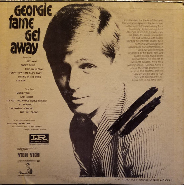 Georgie Fame : Get Away (LP, Album, Mono)