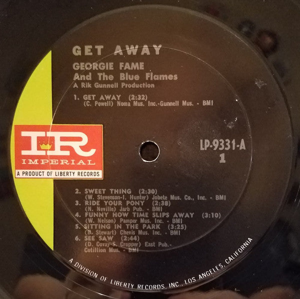 Georgie Fame : Get Away (LP, Album, Mono)
