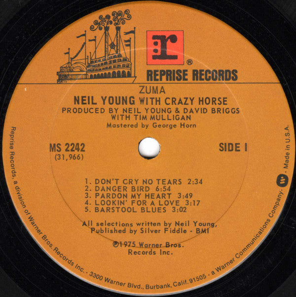 Neil Young With Crazy Horse : Zuma (LP, Album)