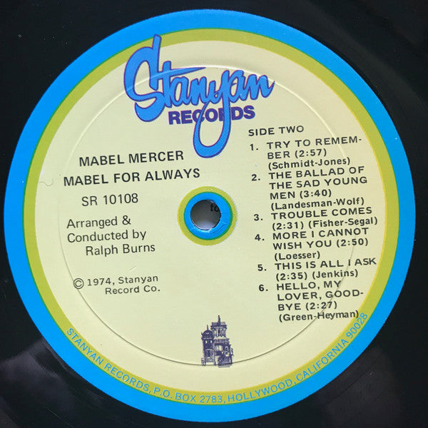 Mabel Mercer : Mabel For Always (LP)