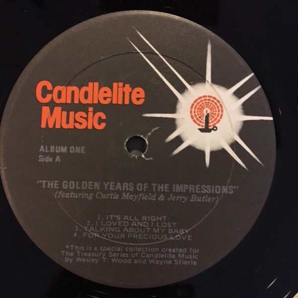 The Impressions : The Golden Years Of The Impressions featuring Jerry Butler & Curtis Mayfield (2xLP, Comp)