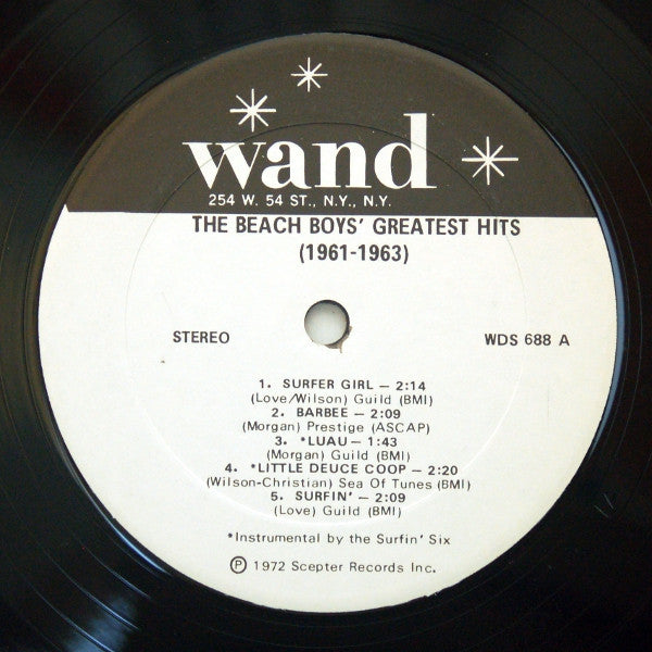 The Beach Boys / The Surfin' Six : The Beach Boys' Greatest Hits (1961-1963) (LP, Comp, Whi)