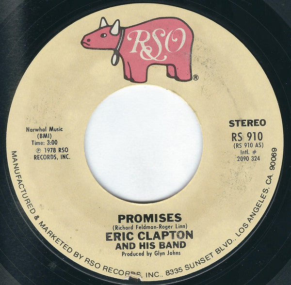 Eric Clapton And His Band : Promises / Watch Out For Lucy (7", Single, Styrene, Ter)