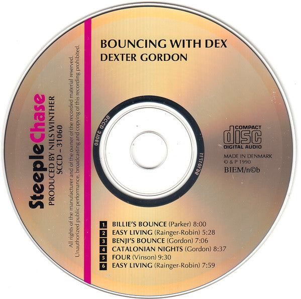 Dexter Gordon Quartet : Bouncin' With Dex (CD, Album, RE)