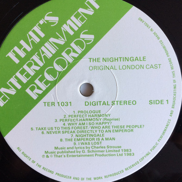 Charles Strouse, "Nightingale" Original London Cast : Nightingale  (LP, Album)