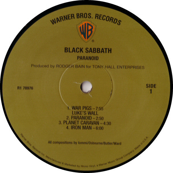 Black Sabbath : Paranoid (LP, Album, RE, RM, Gat)