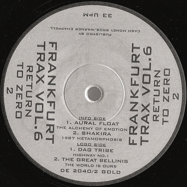 Various : Frankfurt Trax Volume 6 - Return To Zero Part 2 (12")