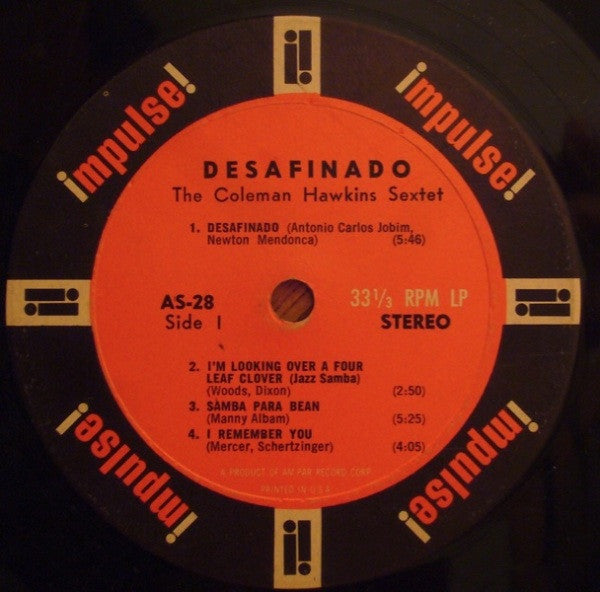 Coleman Hawkins : Desafinado: Bossa Nova & Jazz Samba (LP, Album, Gat)