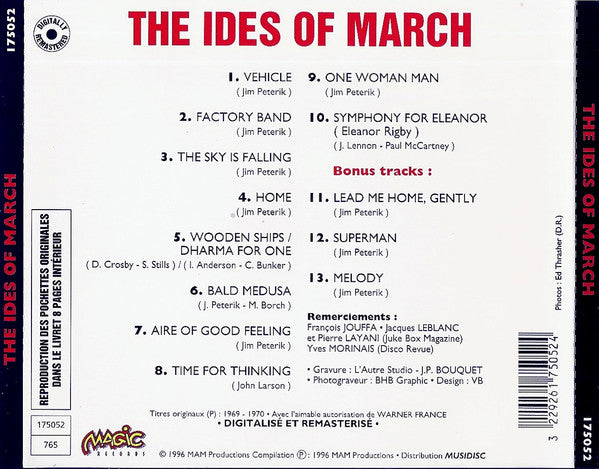 The Ides Of March : Vehicle (CD, Album, RE, RM)