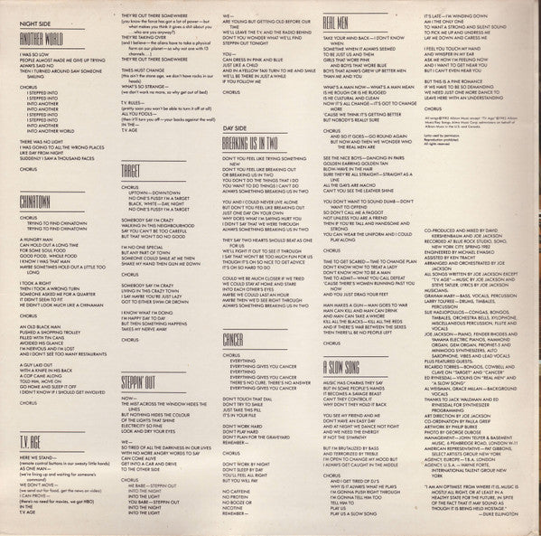 Joe Jackson : Night And Day (LP, Album, Gat)