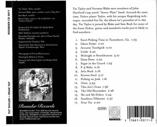 Tut Taylor : Friar Tut (CD, Album)