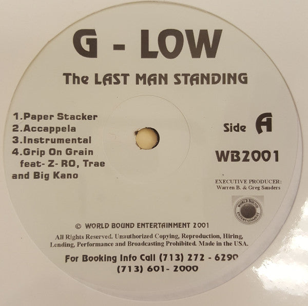G - Low* : The Last Man Standing (12")