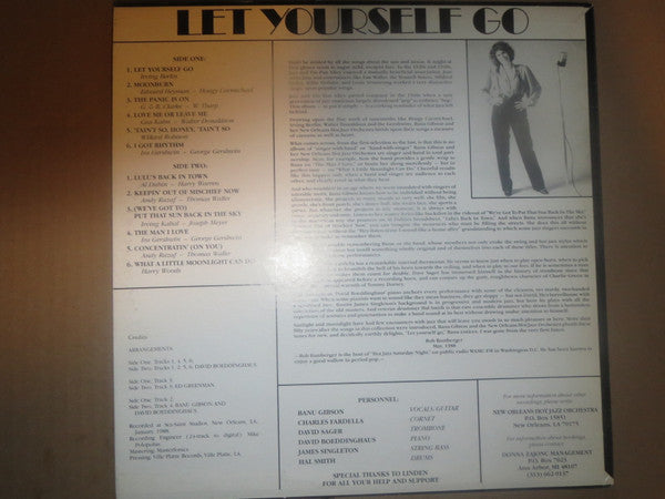 Banu Gibson And The New Orleans Hot Jazz Orchestra : Let Yourself Go (LP)