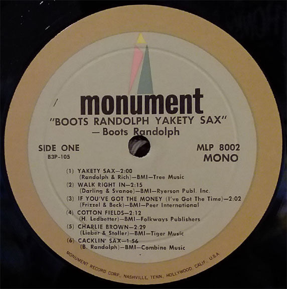 Boots Randolph : Boots Randolph's Yakety Sax! (LP, Album, Mono)