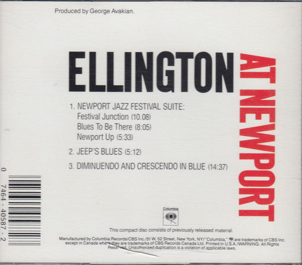 Duke Ellington And His Orchestra : Ellington At Newport (CD, Album, RE, RM)