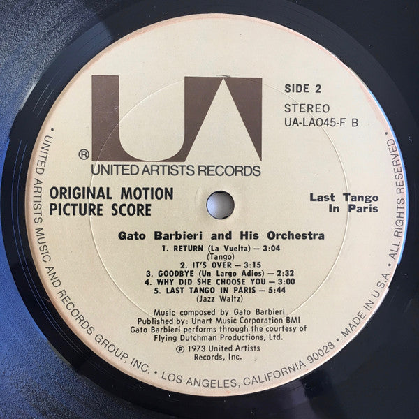 Gato Barbieri : Last Tango In Paris (LP, Album)