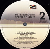 Pete Bardens* : Speed Of Light (LP, Album, Spe)