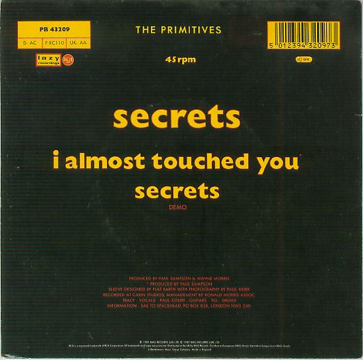 The Primitives : Secrets (7", Single, Gat)