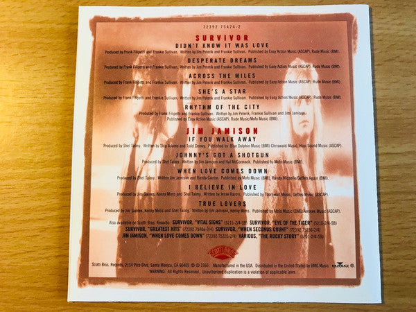 Jim Jamison*, Survivor : Survivor Collection Volume 1 (CD, Comp)