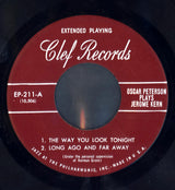 Oscar Peterson : Oscar Peterson Plays Jerome Kern (7", EP, Mono)