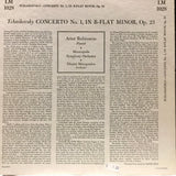 Tchaikovsky* - Artur Rubinstein*, Minneapolis Symphony Orchestra, Dimitri Mitropoulos : Concerto No. 1 (LP, Album, Mono, RE)
