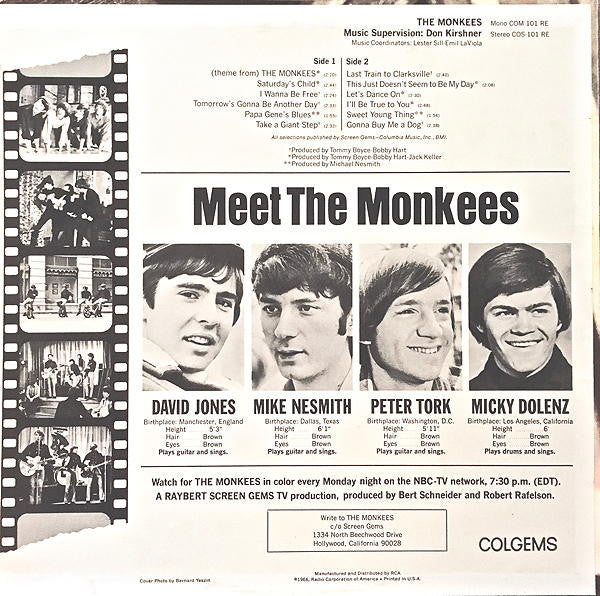 The Monkees : The Monkees (LP, Album, Mono, RP, Hol)